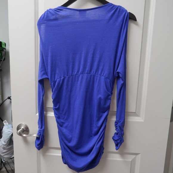 Frederick's of Hollywood dress women's small blue sexy v beck long sleeved - Picture 4 of 4